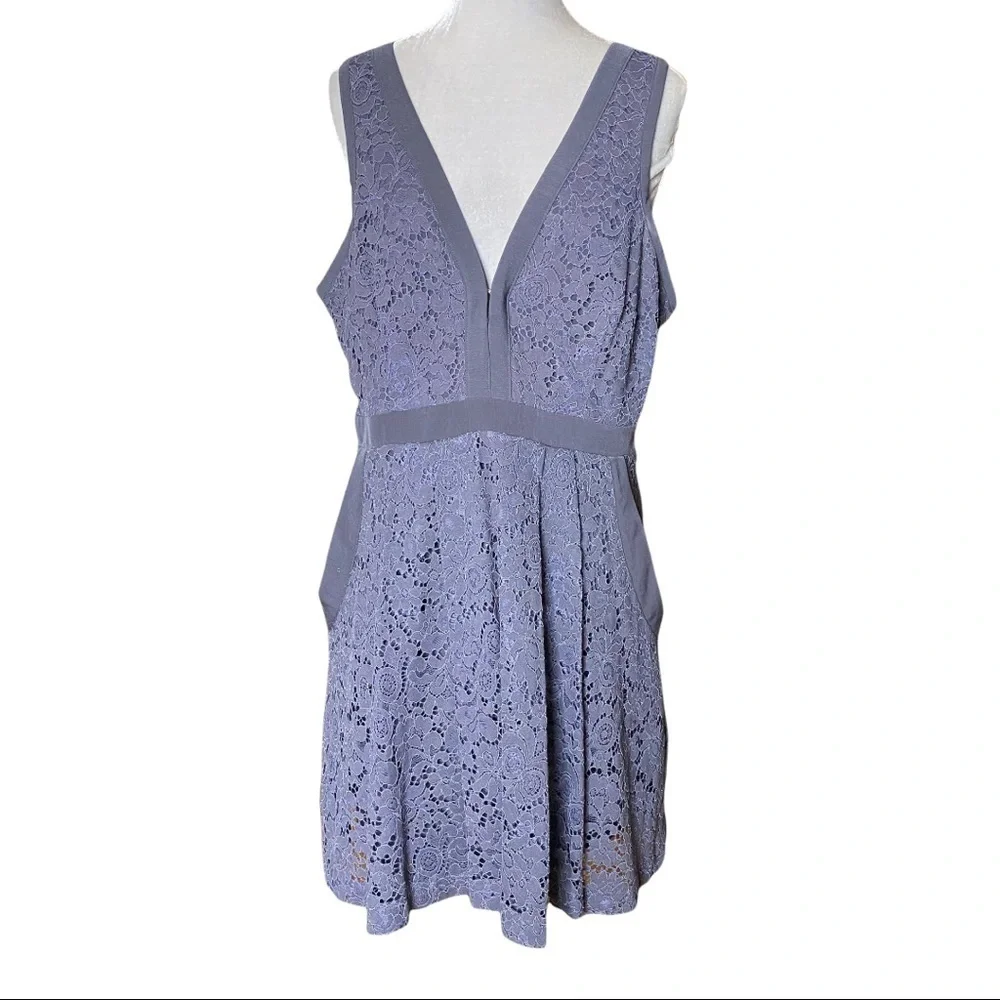 Free People Lovely In Lace Mini Dress. Size Large